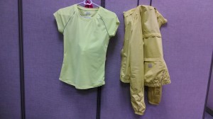 I like to hang up my bright clothes to let them dry out and also to blind my co-workers.